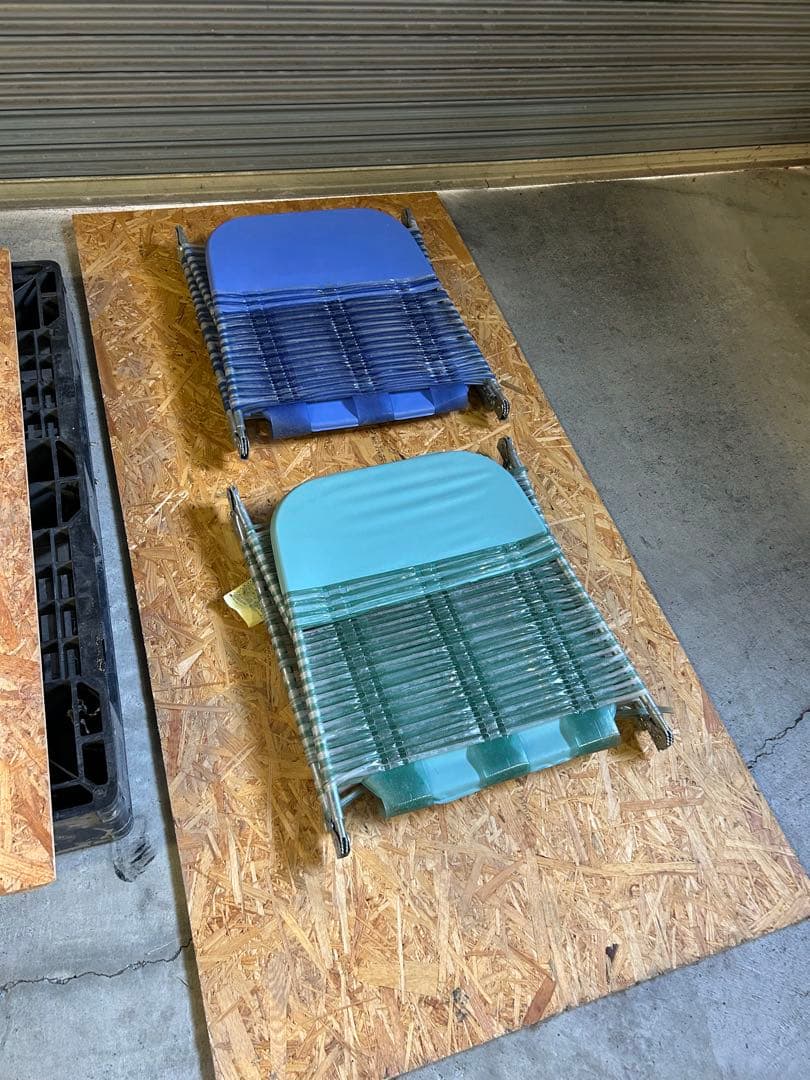 折りたたみ　ビーチチェア　ボンボンチェア　2点セット