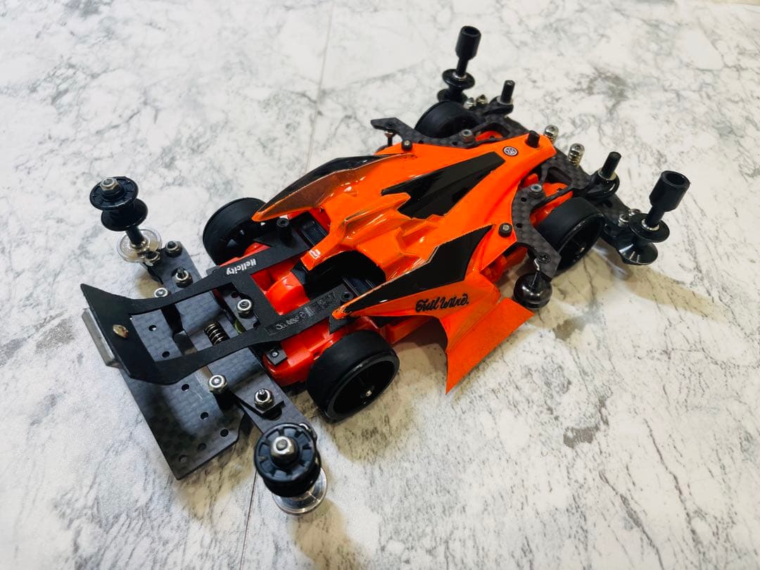 ミニ四駆　MSスギヤマ式フレキ　V字カット鳥居残し　前後スラダン