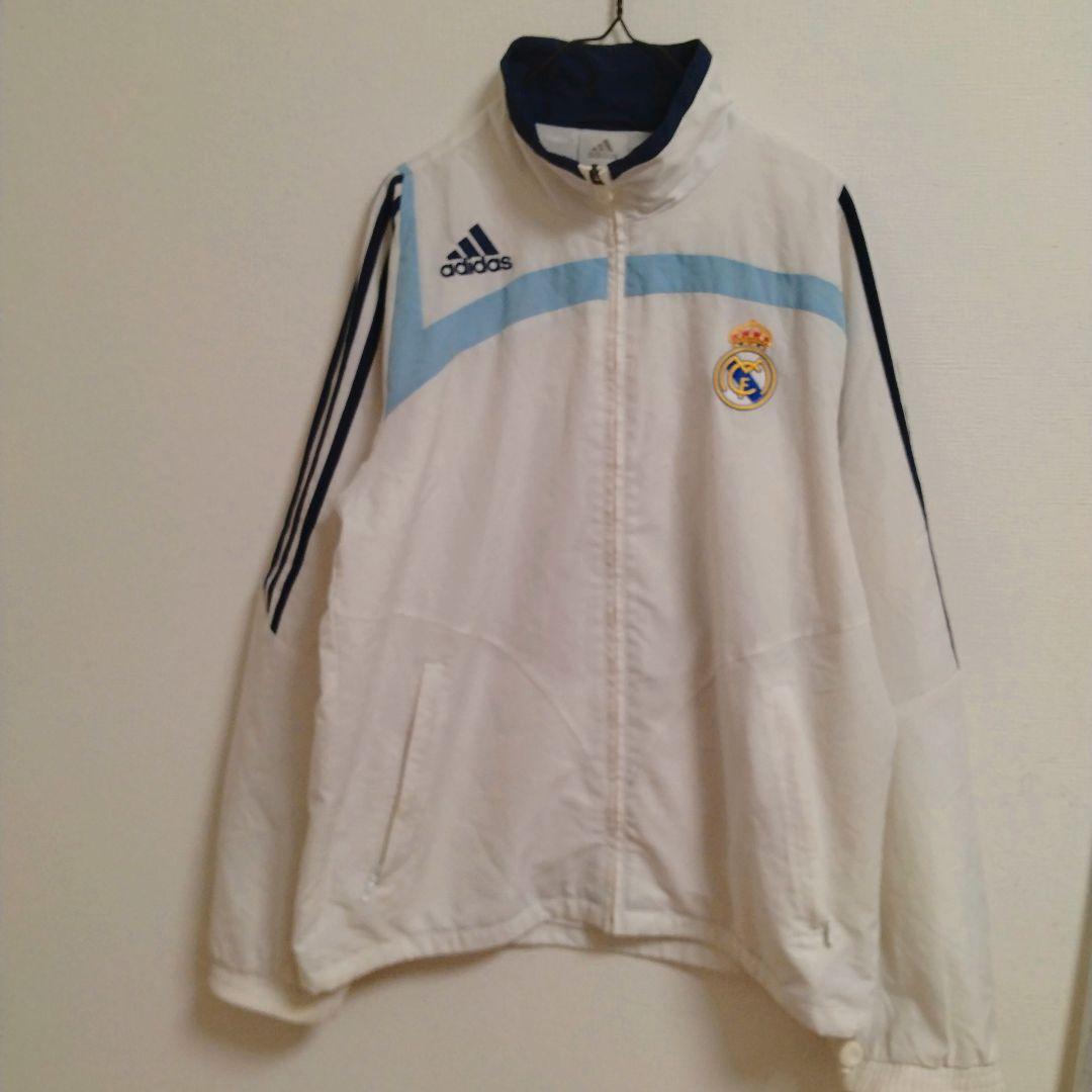 adidas　レアル・マドリードFC　00s　刺繍ロゴ　ウインドブレーカー　上下