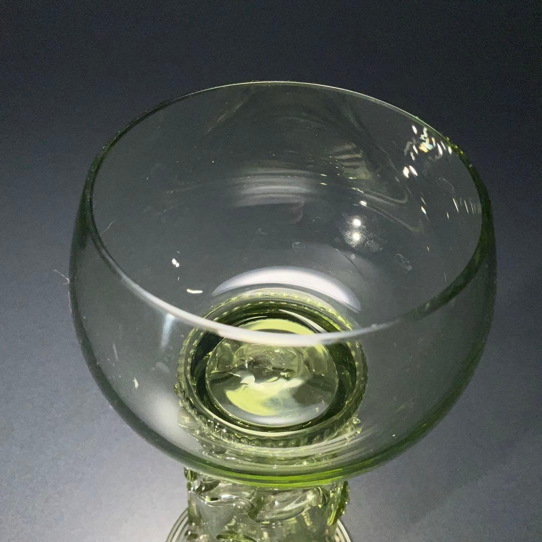 【希少】アンティークグラス　レーマーグラス　グリーン　R1331ダI