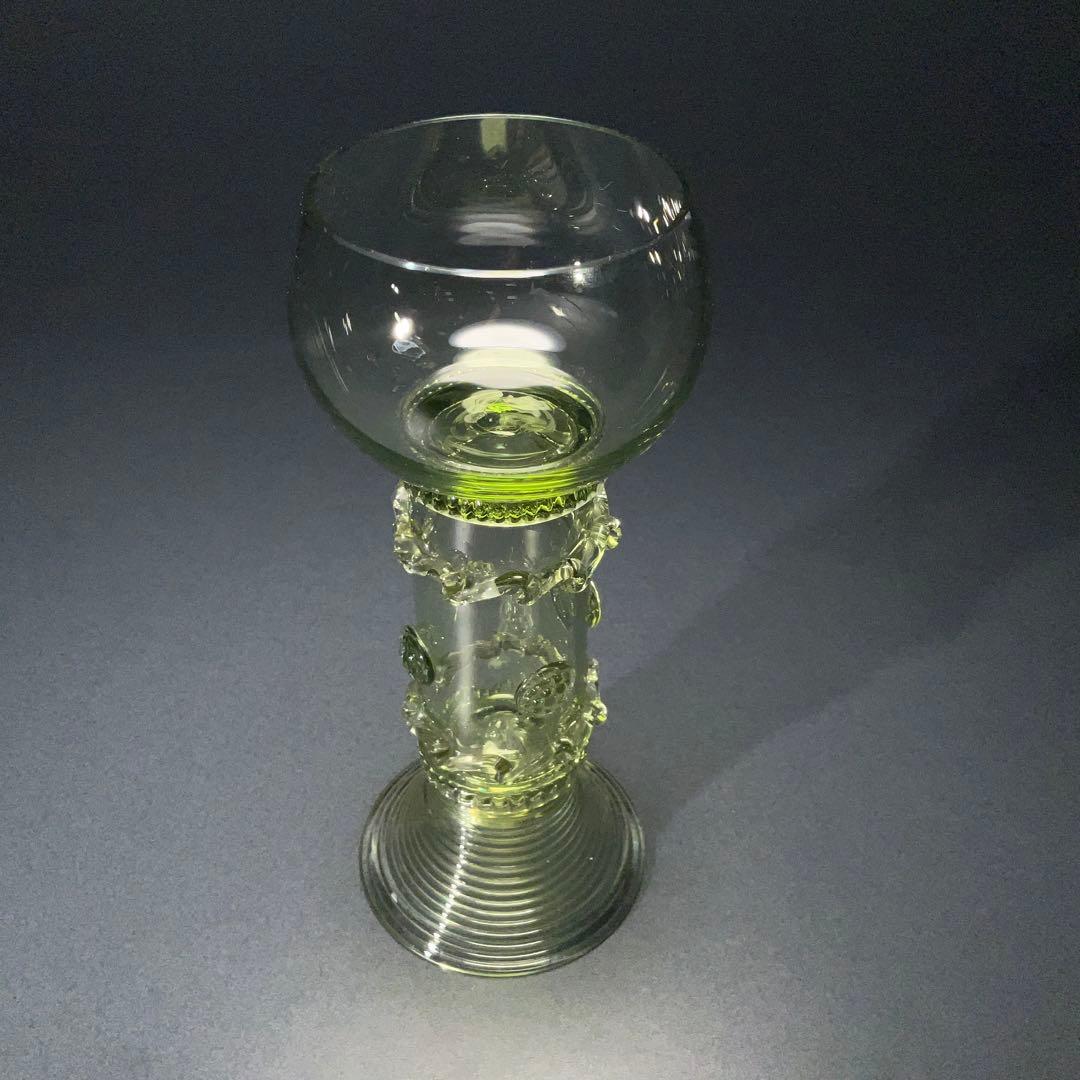 【希少】アンティークグラス　レーマーグラス　グリーン　R1331ダI