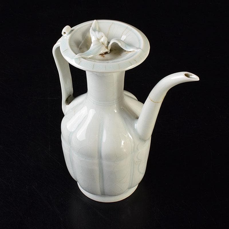 中国　影青　青白磁　蓋付水注瓶　N　7115