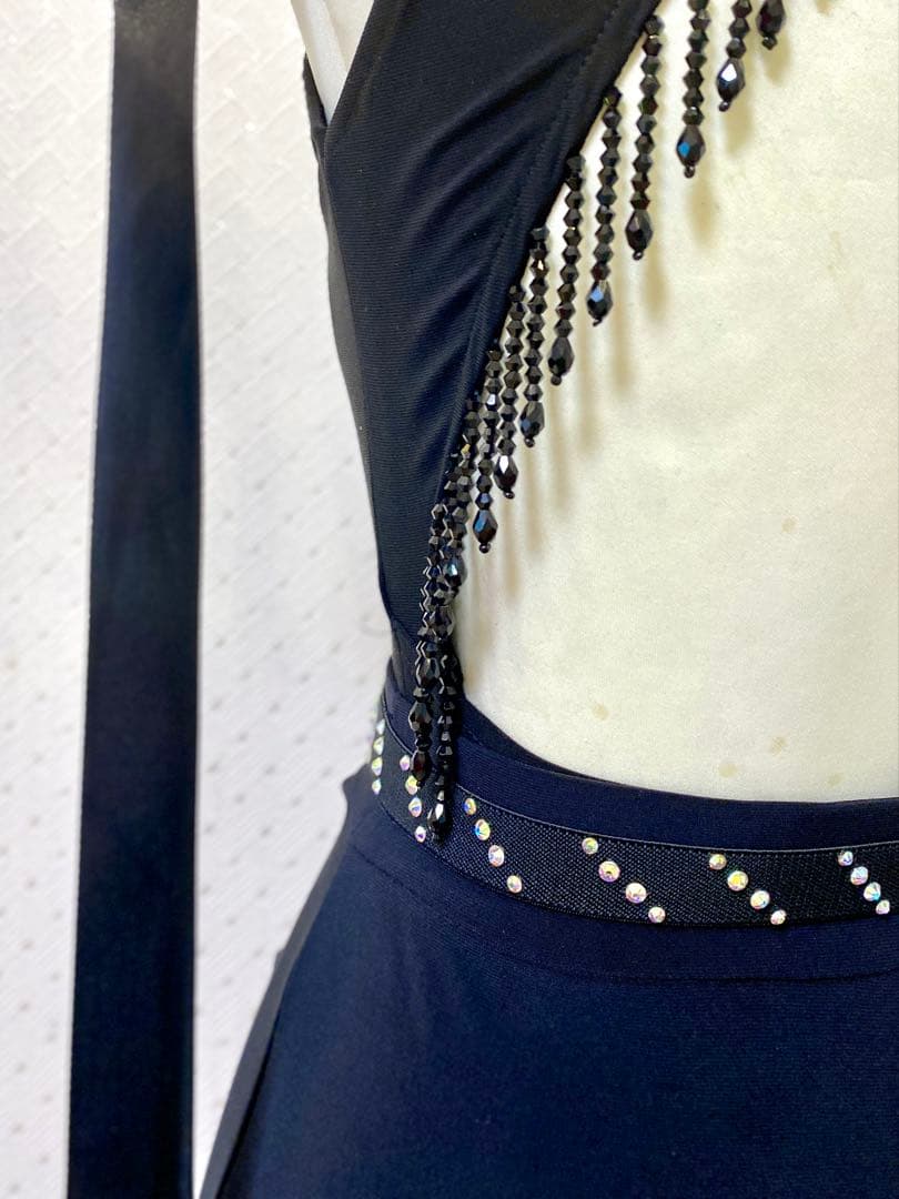 社交ダンス★レッスンウェア★レオタード★ベルト★フロート★スカート