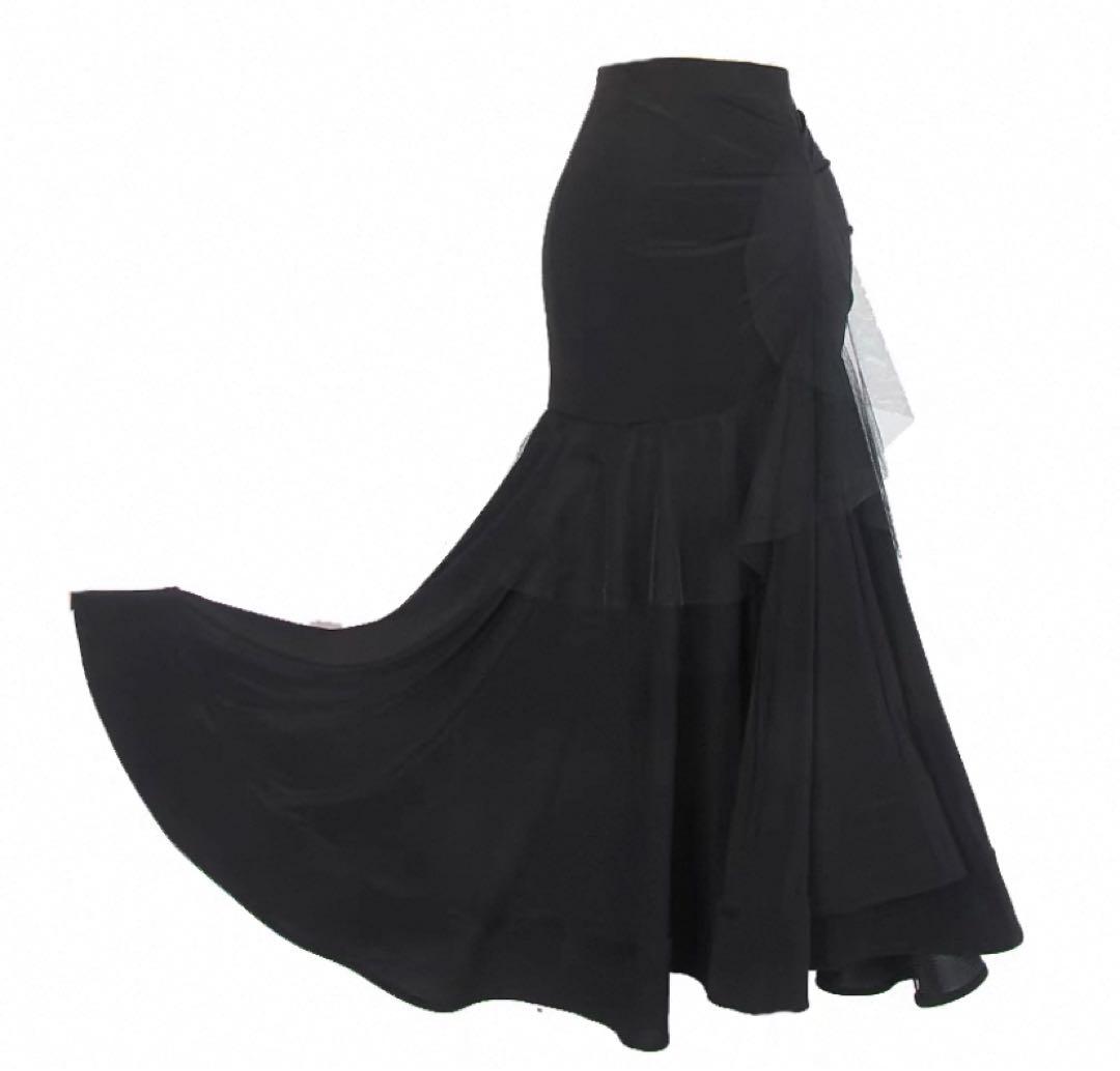 社交ダンス★レッスンウェア★レオタード★ベルト★フロート★スカート