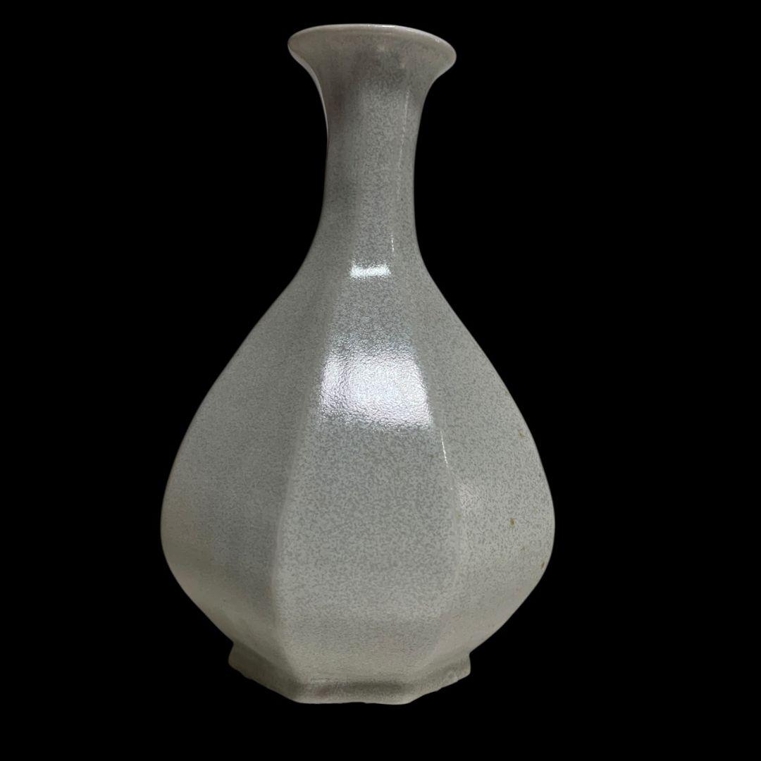 古松淳志 染付 秋草紋瓶 徳利