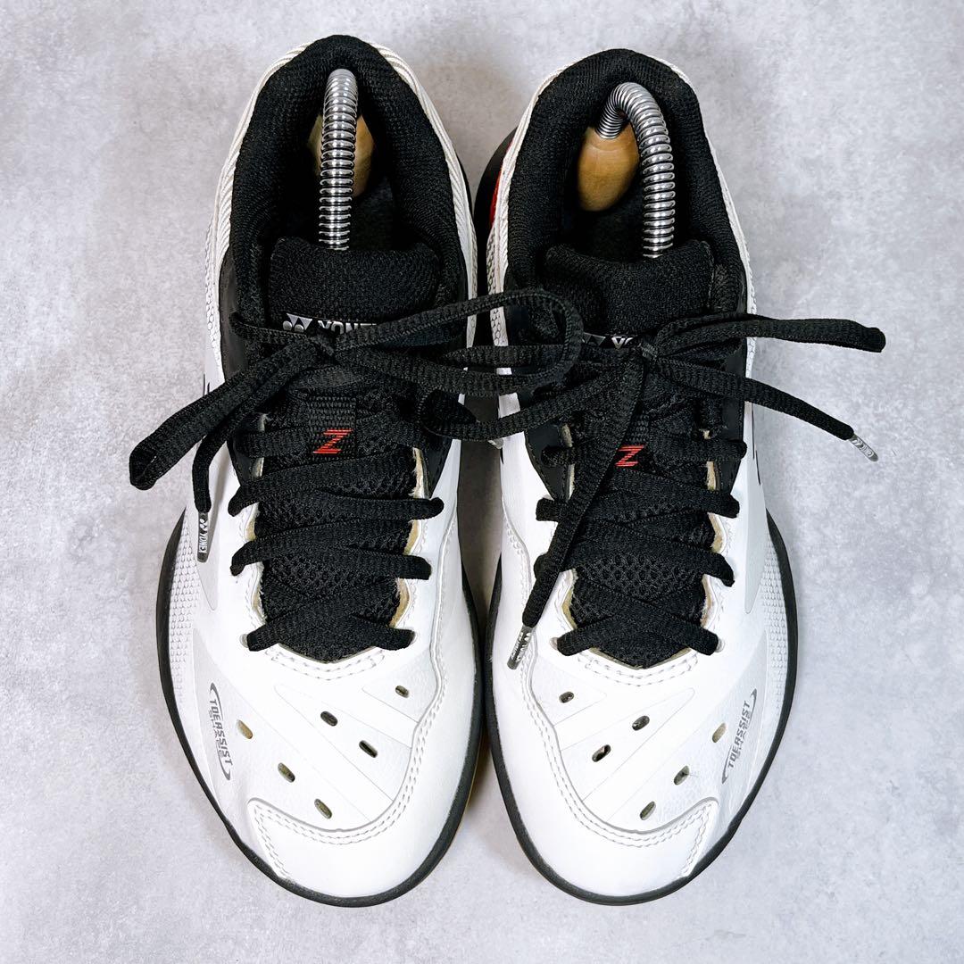 ☆美品☆【ヨネックス】65Z パワークッション (23) 桃田賢斗モデル 白　赤