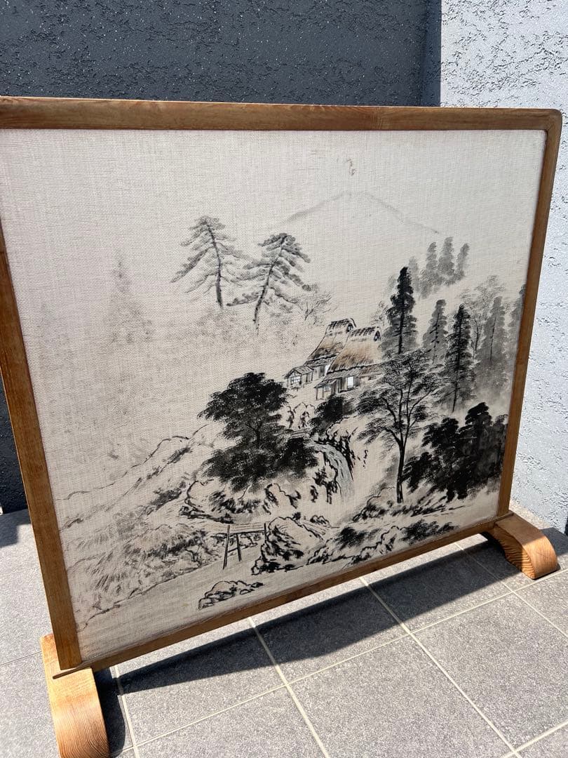 アンティーク 衝立 煎茶道具 間仕切り パーティション