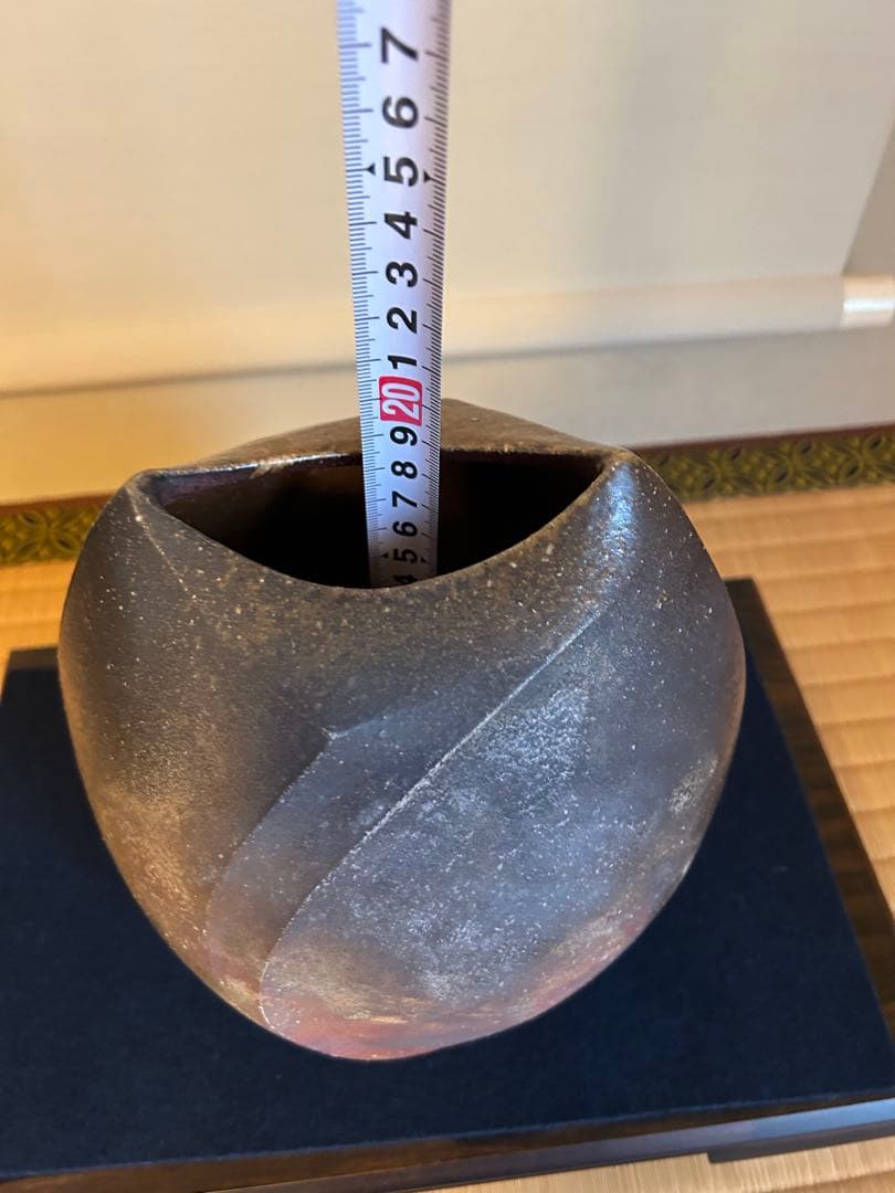 備前焼　扁壺　　伊勢崎創作