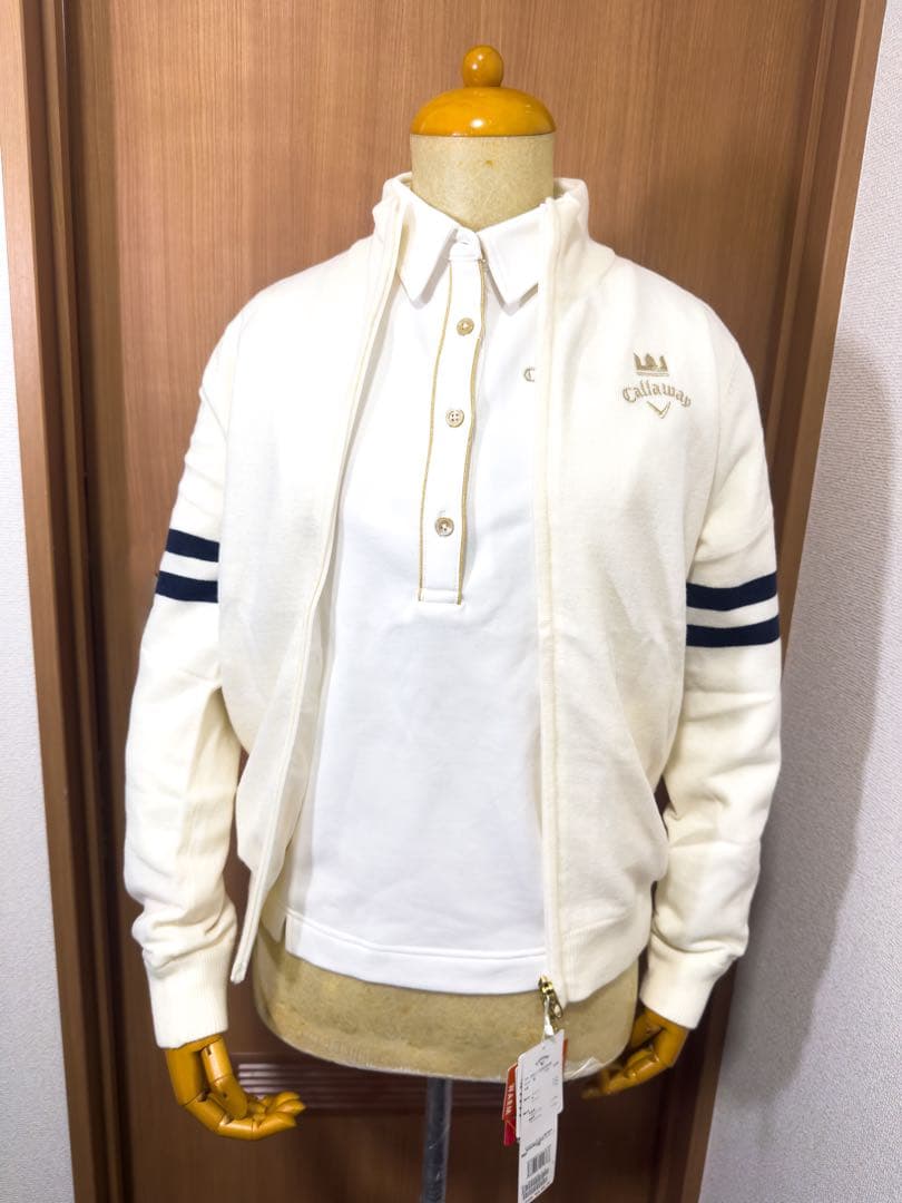 ３点セット【新品】キャロウェイ ホワイト 保温 フリース スカート シャツ 防寒