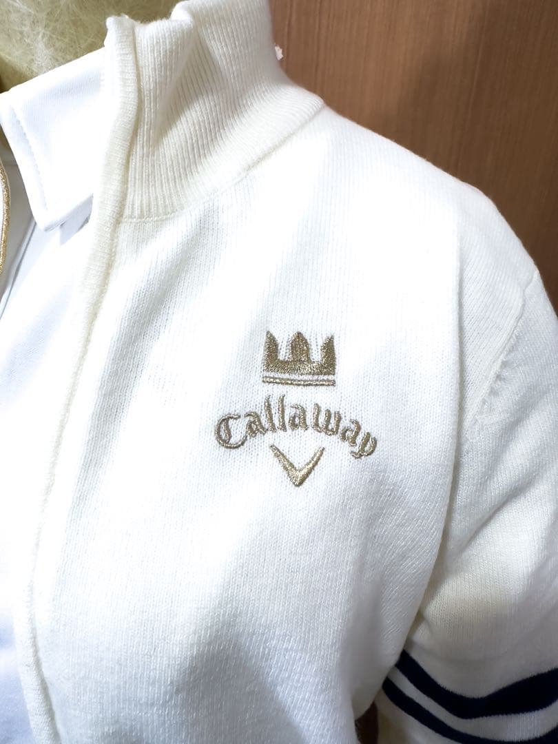 ３点セット【新品】キャロウェイ ホワイト 保温 フリース スカート シャツ 防寒