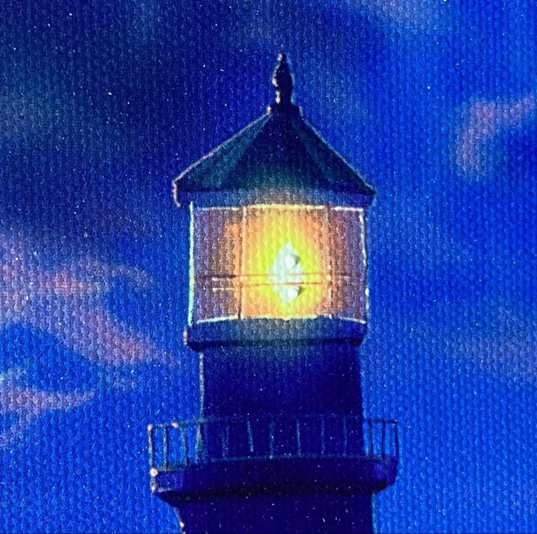 【美品版画】クリスチャン R ラッセン 『ムーンリット セレニティ』キャンバス