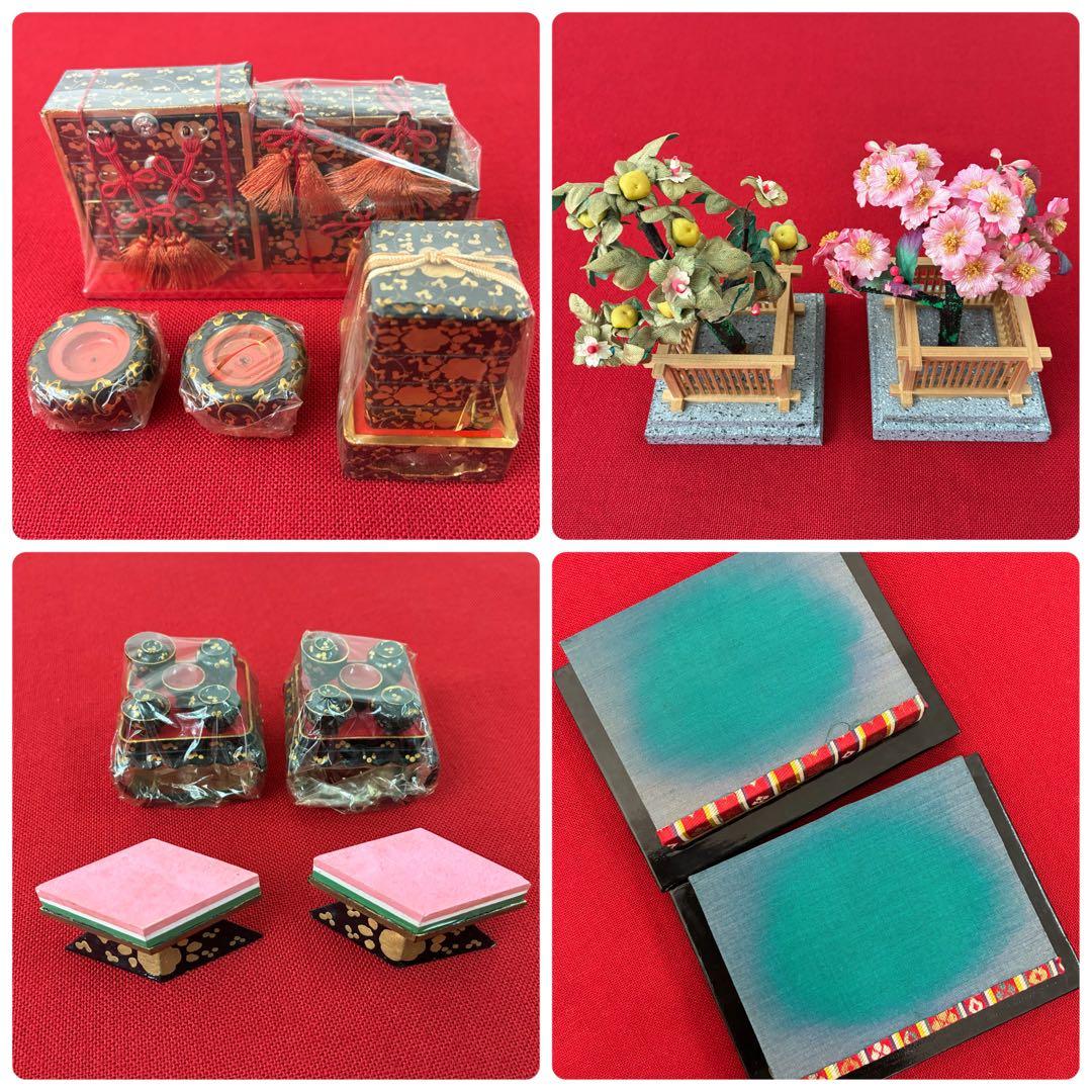 美形！顔良し！昭和初期 木目込みお雛様 15人 コンパクト アンティーク雛人形