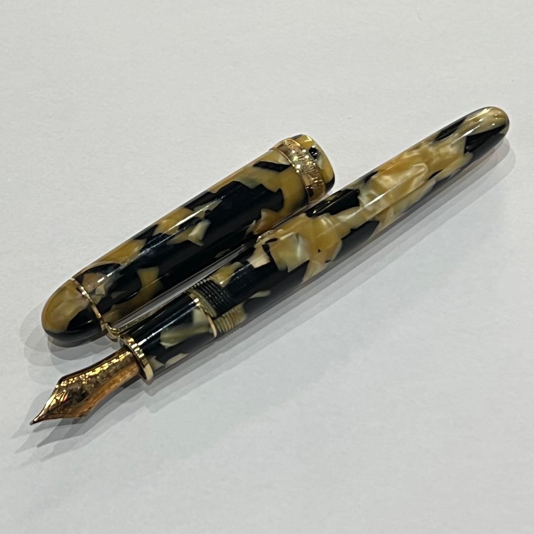 レア品！プラチナ #3776 センチュリー ペン先750 k18マーブル 万年筆
