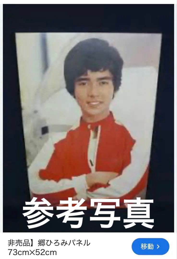 幻の名品歌謡界の幕開け新御三家若き日の郷ひろみ大型木製写真パネルピニールカバー付