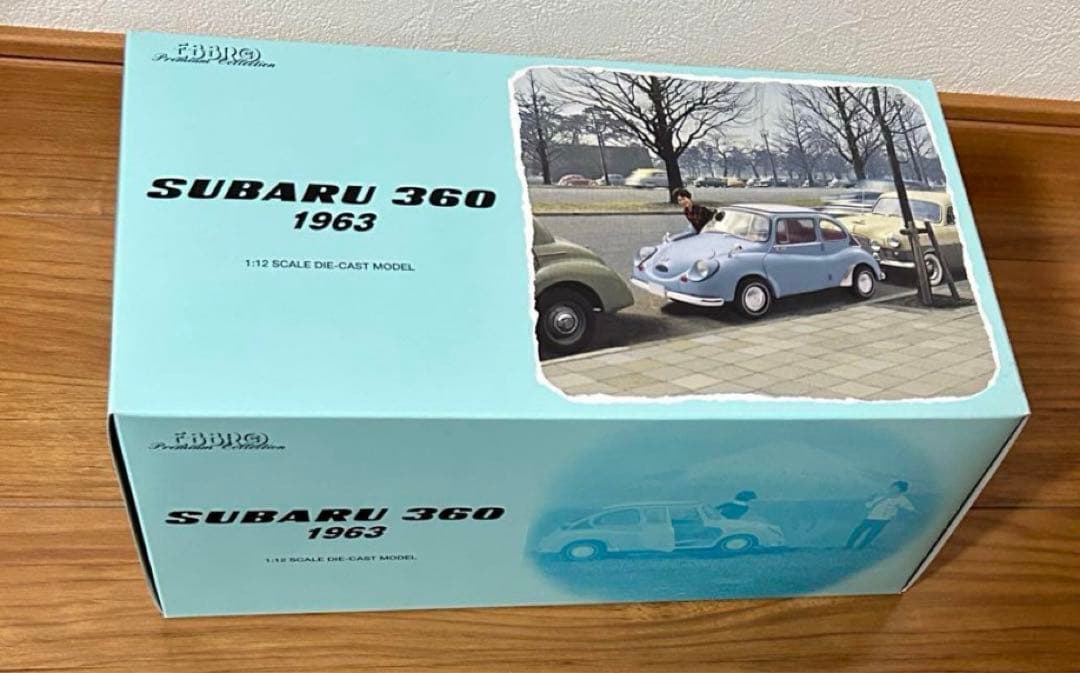 の*ー様 エブロSubaru 360 水色 ミニカー1/12