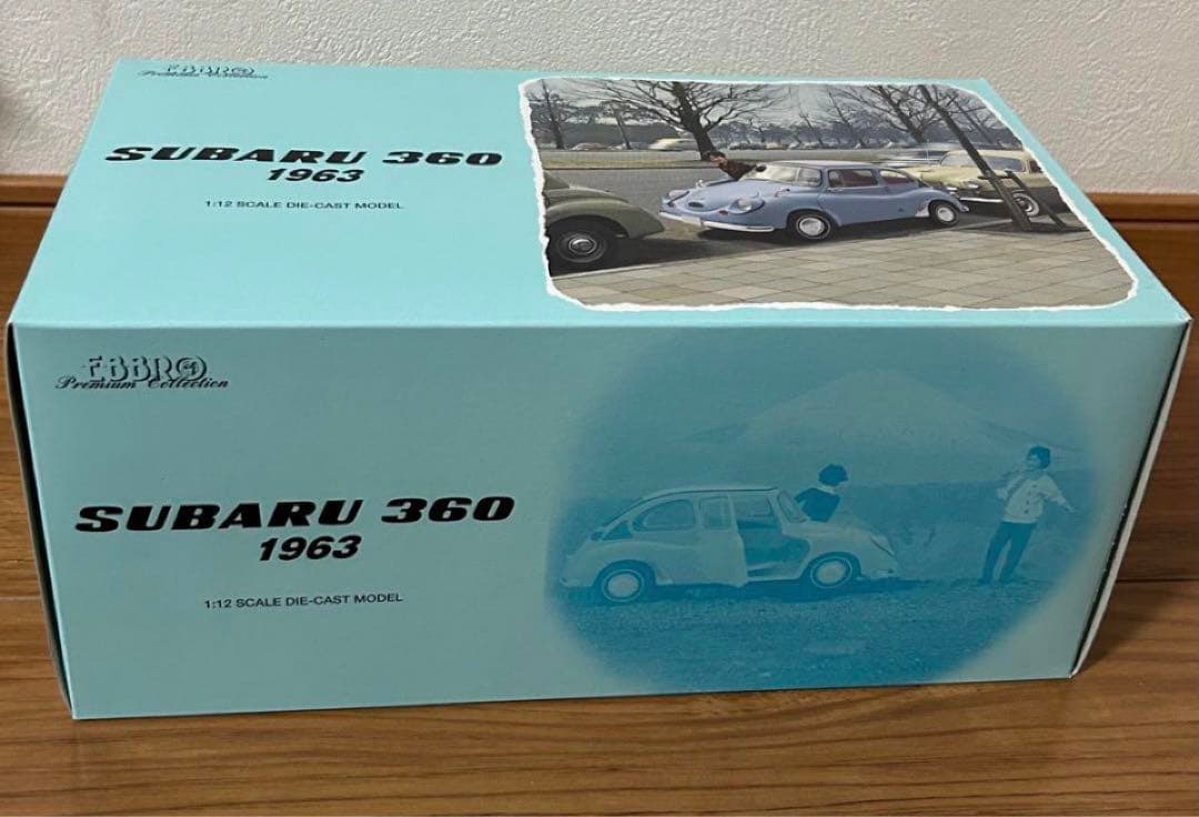 の*ー様 エブロSubaru 360 水色 ミニカー1/12