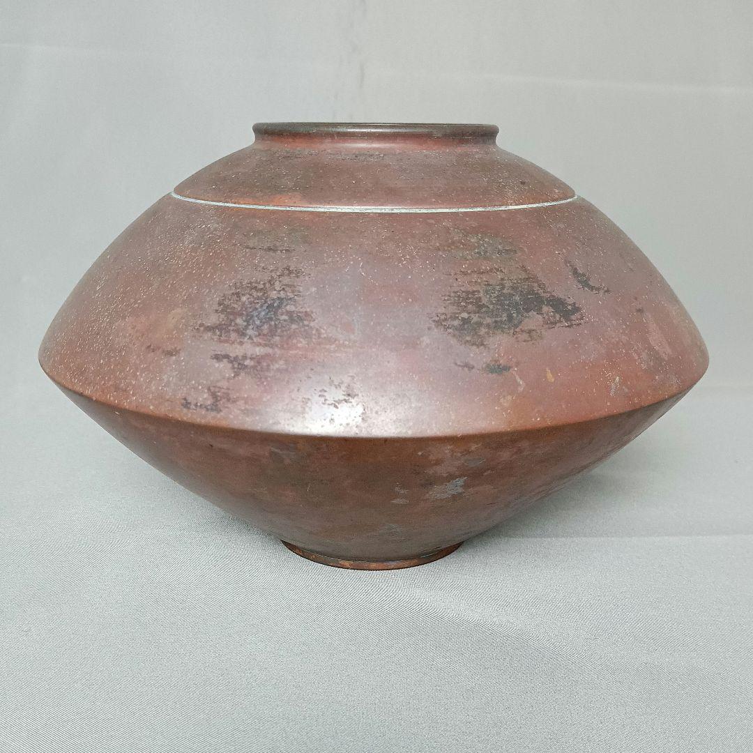 人間国宝 重要無形文化財 高橋敬典 斑紫銅 銅花瓶