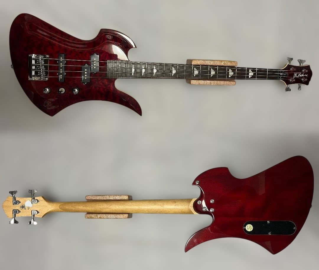 B.C.Rich モッキンバードベース　シースルーレッド　Masterpiece