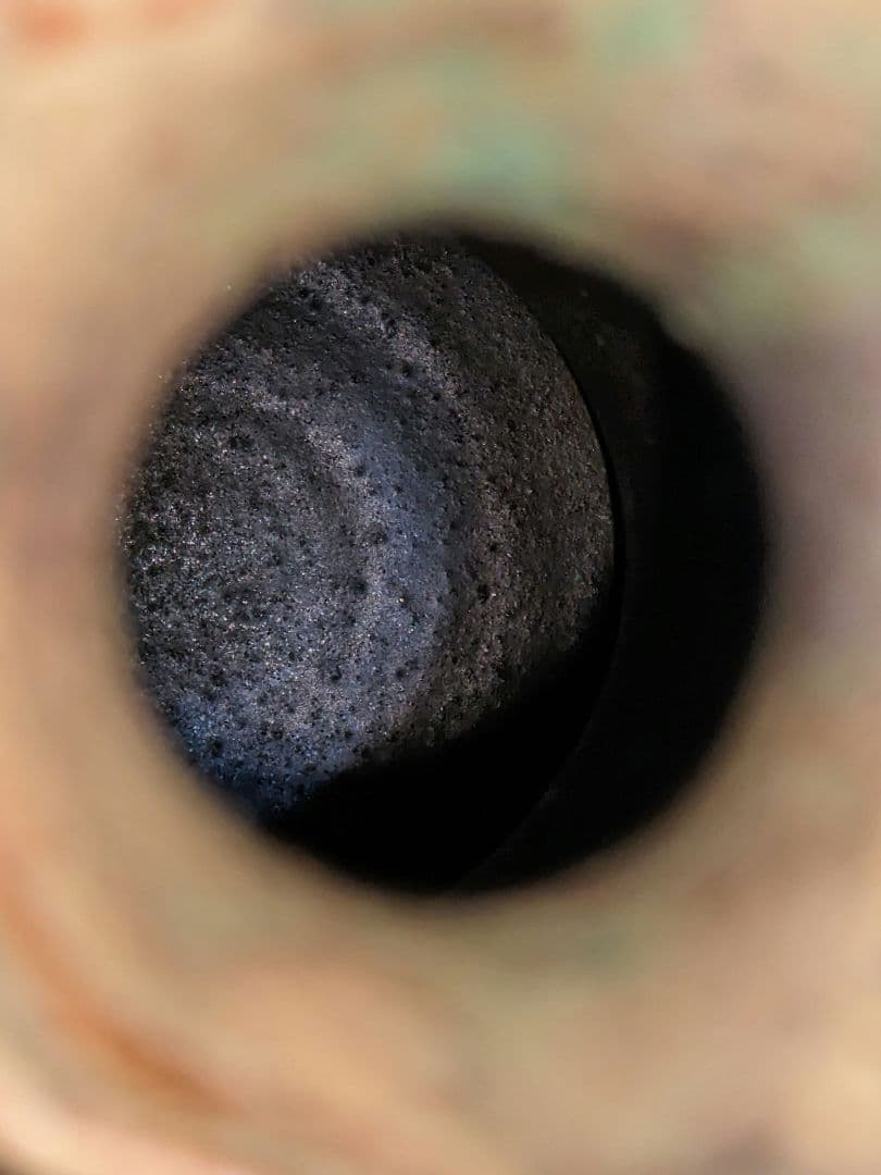 ♦朝鮮 李朝陶磁 透かし彫り 麻の葉 幾何学文様 梅瓶 大正〜明治時代 古美術品