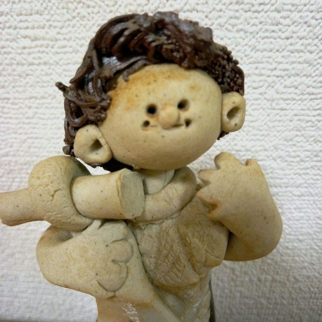 砥部焼き　青芳人形　森元青芳　5体　磁器　置物　手作り　工芸品