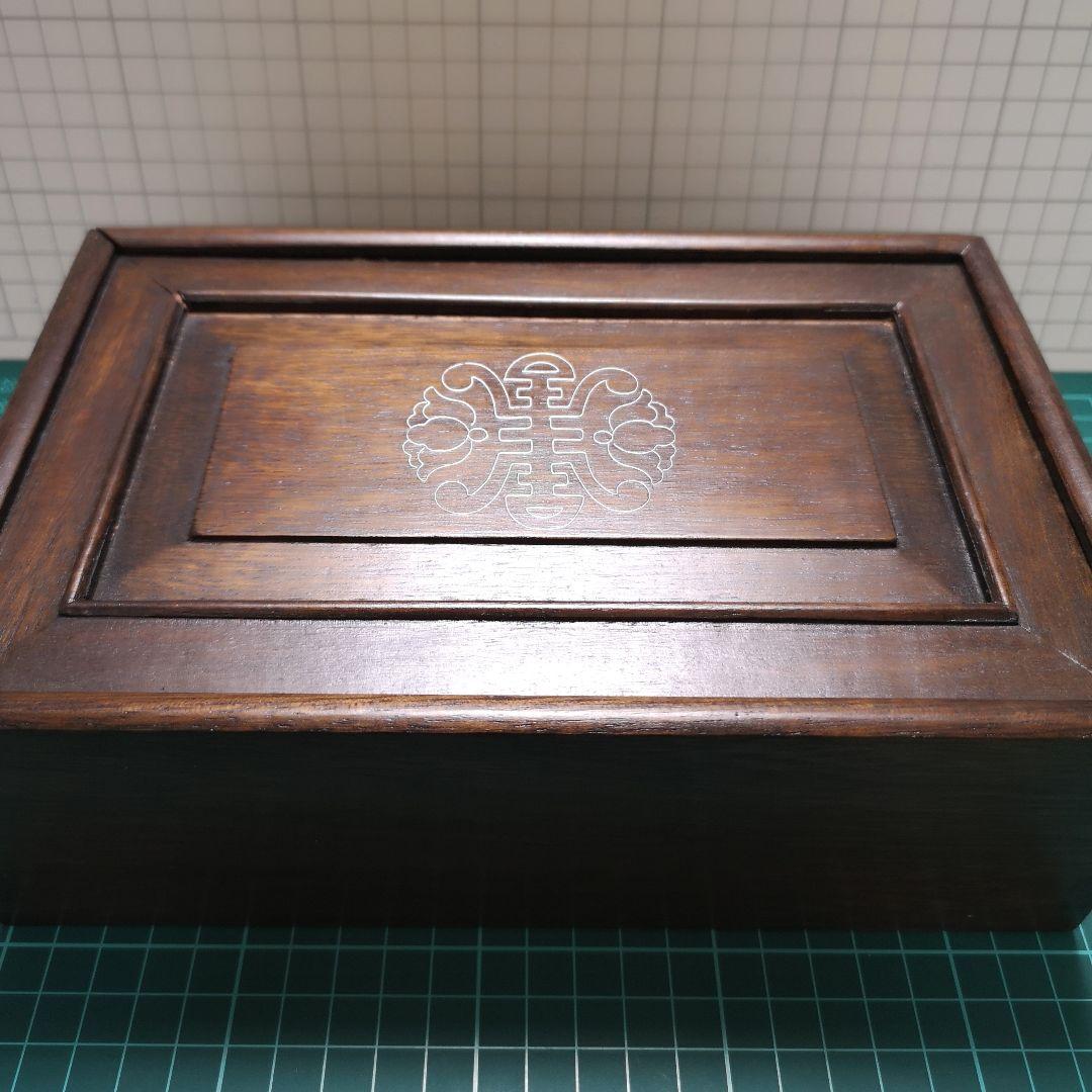 麻雀牌 骨と竹 骨董品 木箱入り 上海古鎮