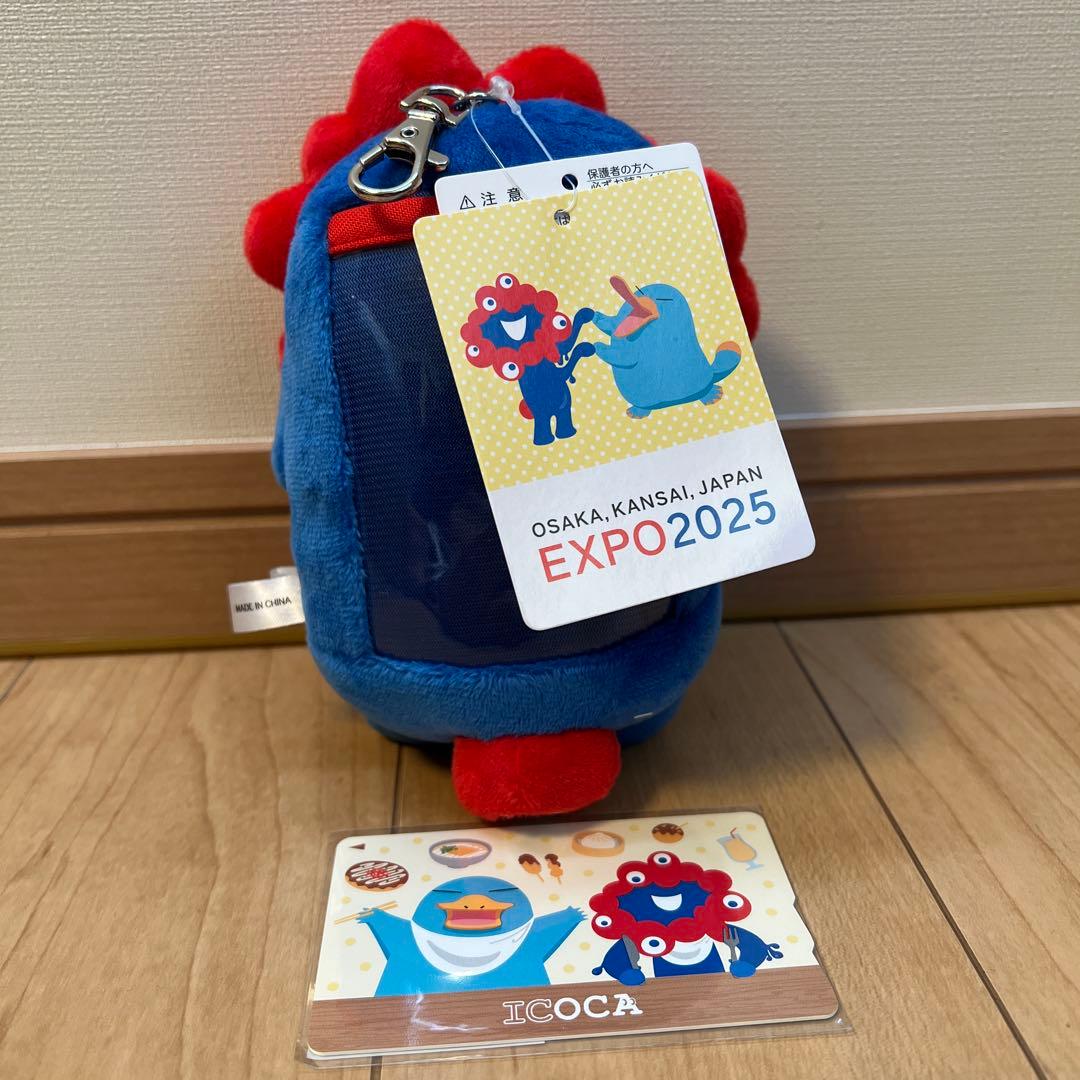 万博記念ICOCA＋ミャクミャク イコちゃん ぬいぐるみパスケース