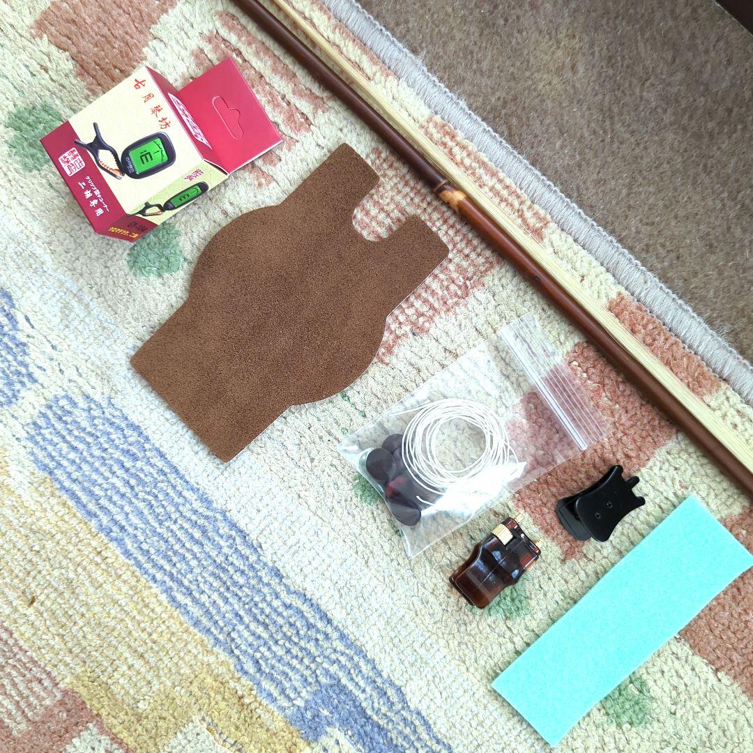 胡涵柔製作 未使用 15湾頭 螺鈿 薔薇 最上級 明清老紅木二胡