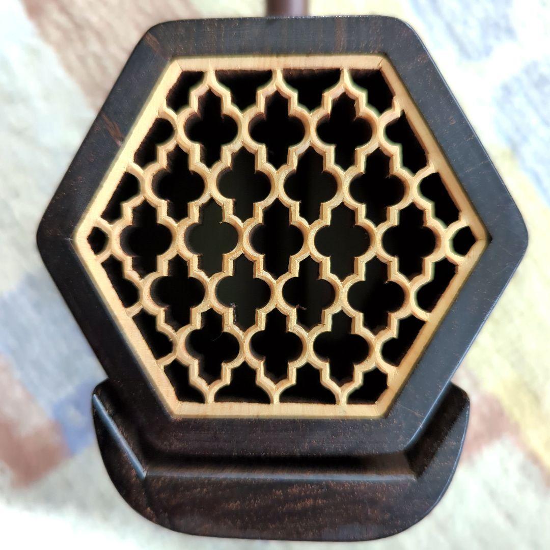 胡涵柔製作 未使用 15湾頭 螺鈿 薔薇 最上級 明清老紅木二胡