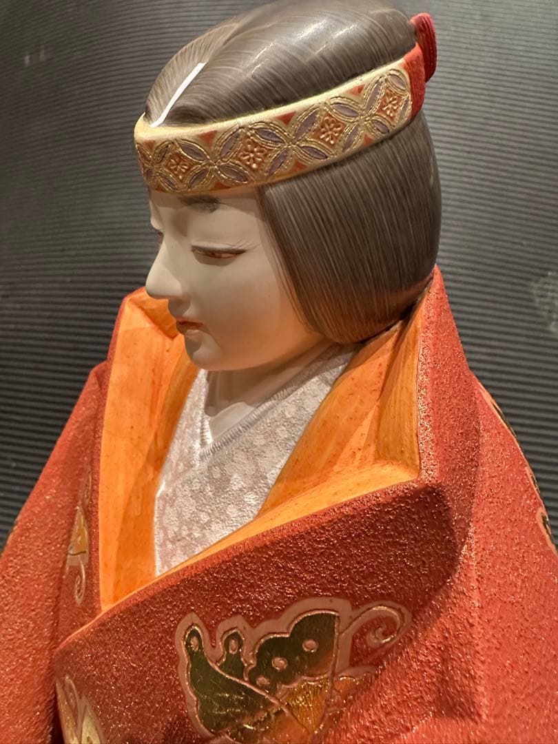 博多人形 国指定卓越技能者 無形文化財保持者 宗田源造 作 寂想 日本人形 能