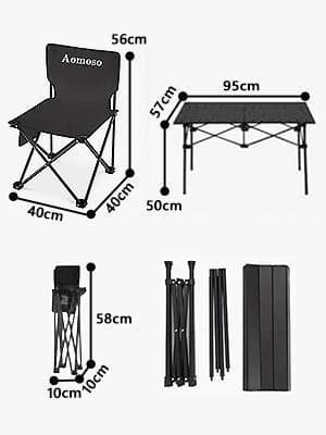 【R1343-125-25】アウトドア テーブルチェアセット 7点