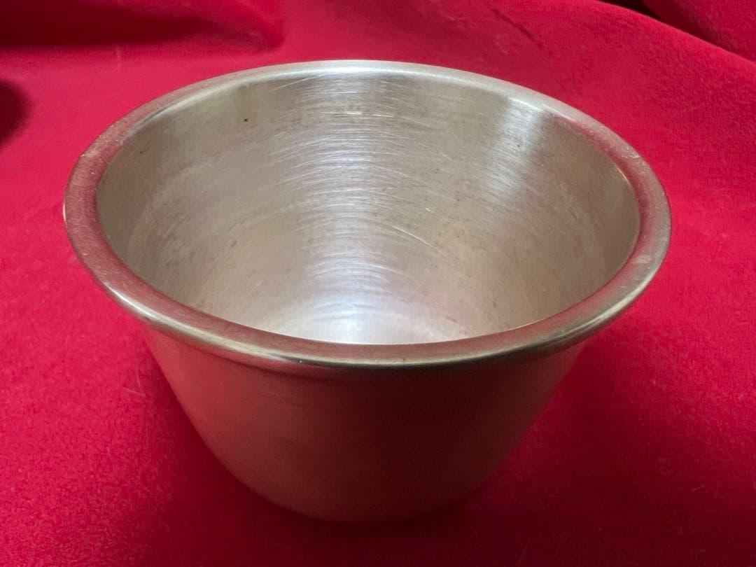 銅器水差書道具　高岡銅器　花水注唐銅蓋2点現状品のみ