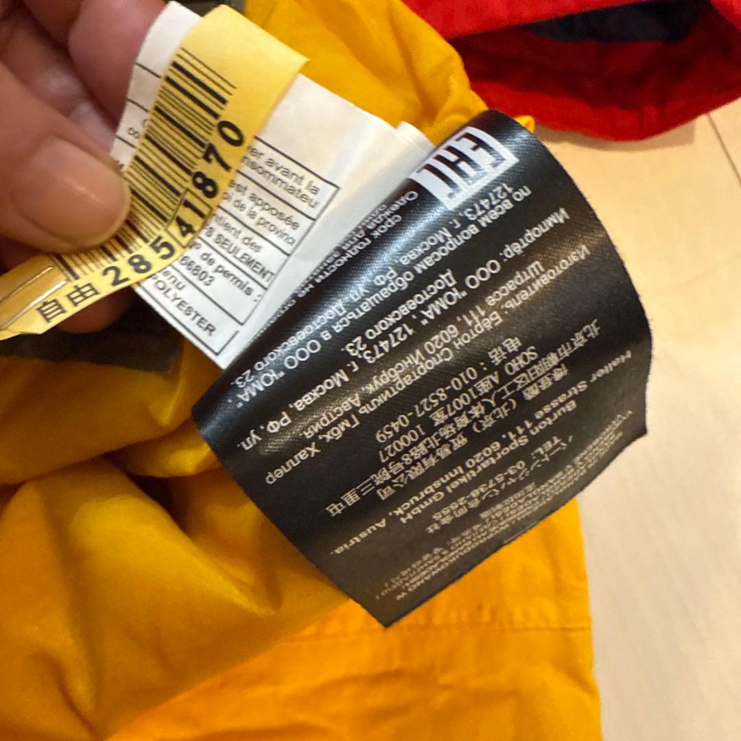 BURTON スノーボードウェアセット S 赤/黄