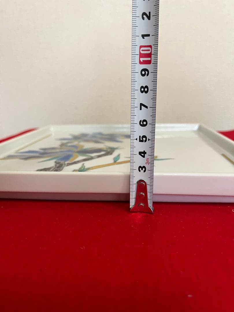 芸術院賞受賞 山岸大成作 色絵 飾皿 『牡丹』 管理K367