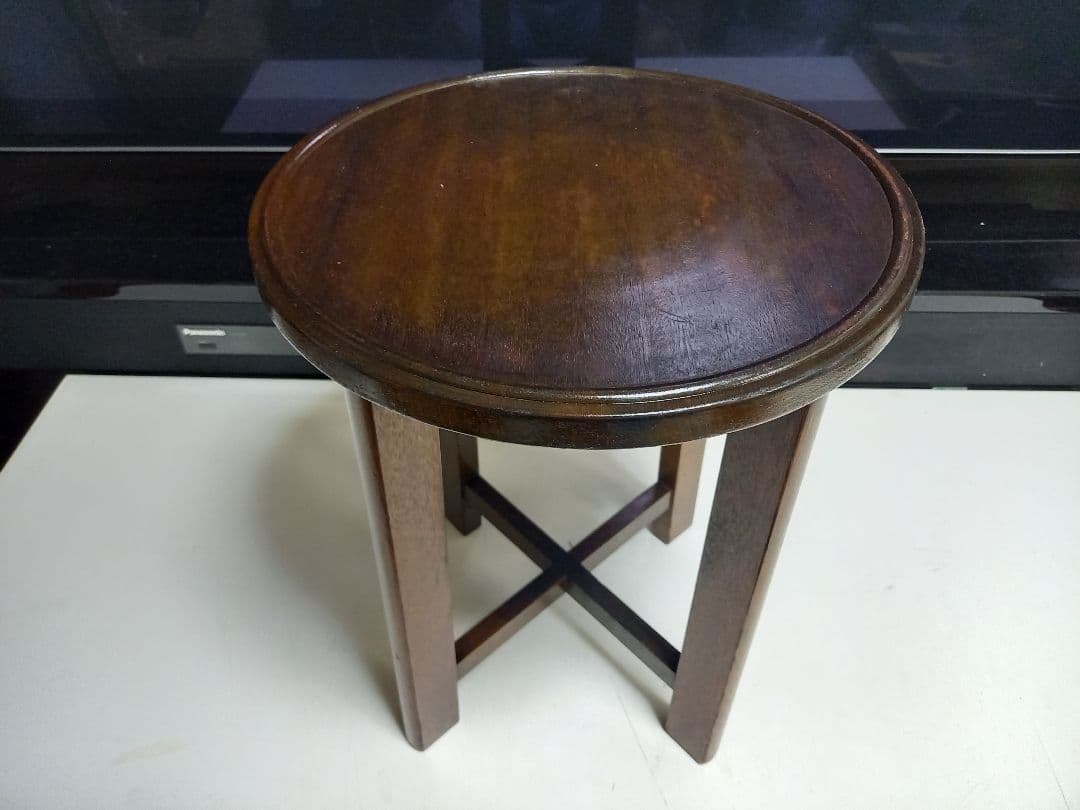 希少　1960's　スピンドル　ウッド　ブランチ　サイドテーブル　スツール