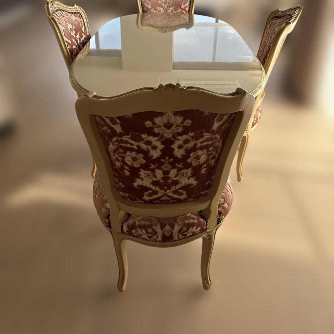 カリモク　ドマーニルイXV ルイ15世 ダイニングテーブル　椅子４脚まとめ売り