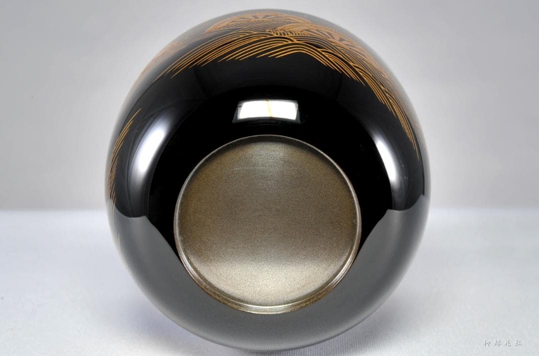 中村宗尹 片輪車蒔絵 大棗 内銀溜 共箱 茶道具