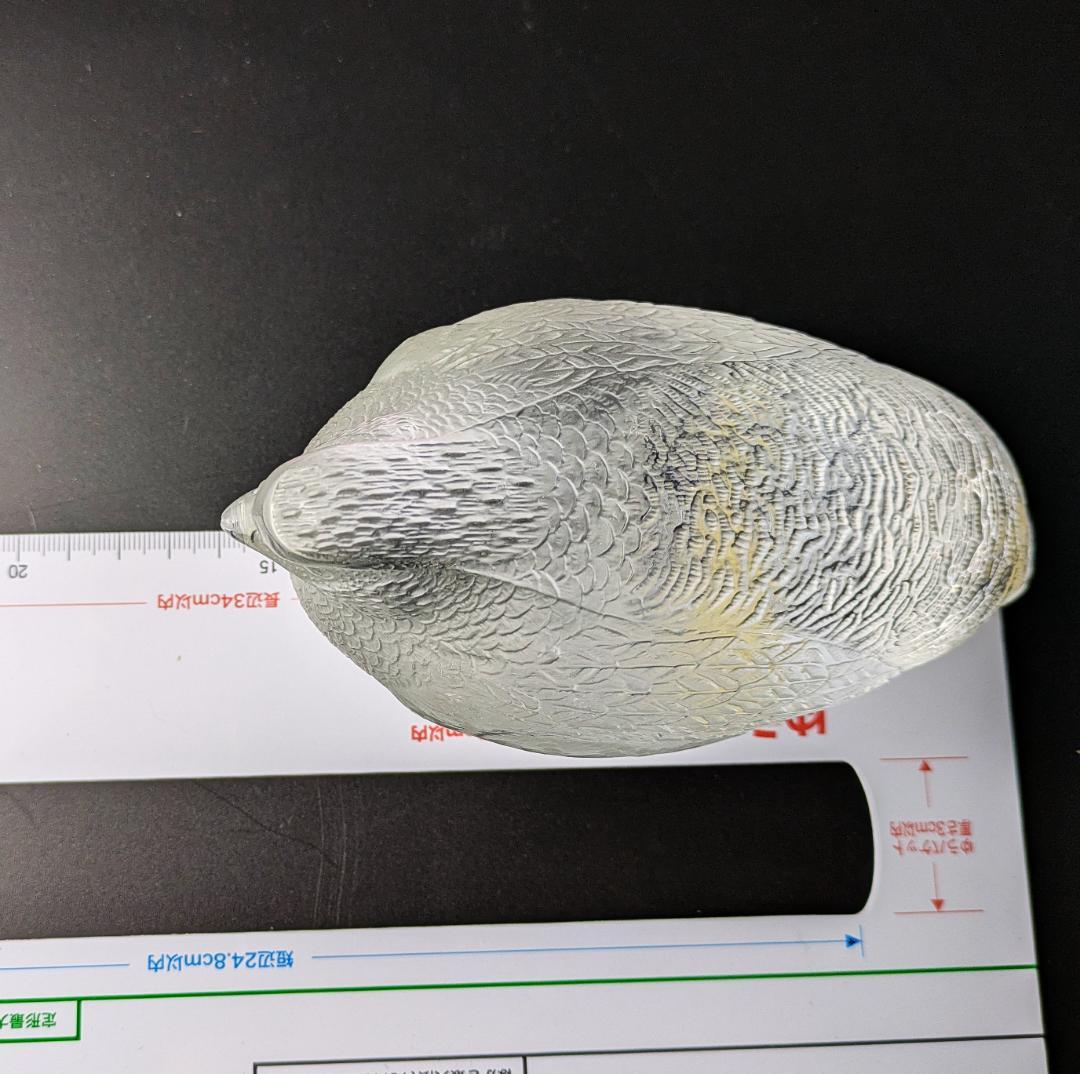リアルな羽毛★ラリック フィギュリン うずら 鶉 16㎝ 重量1.1㎏ フランス