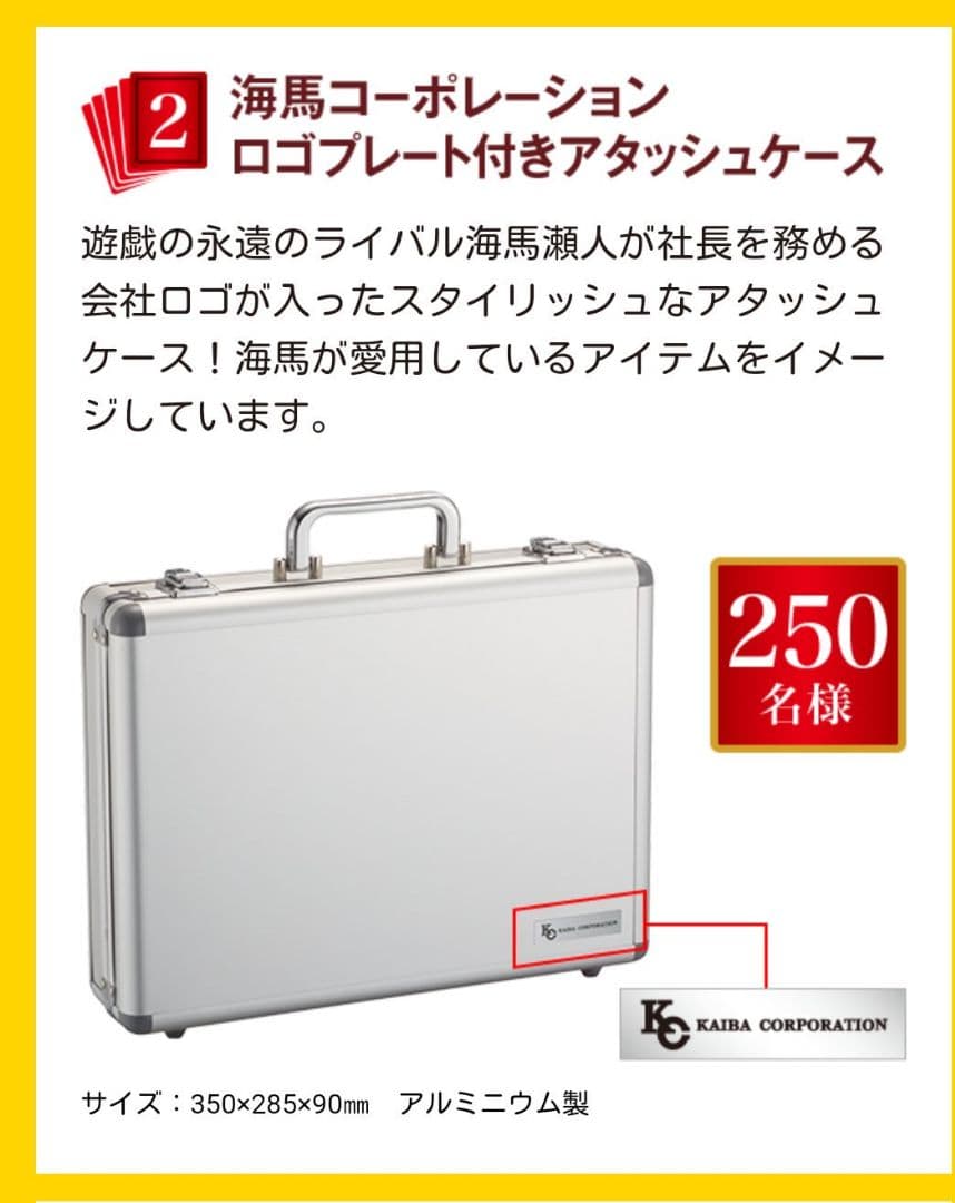 【CoCo壱抽選当選品】遊戯王×CoCo壱 海馬コーポレーションアタッシュケース