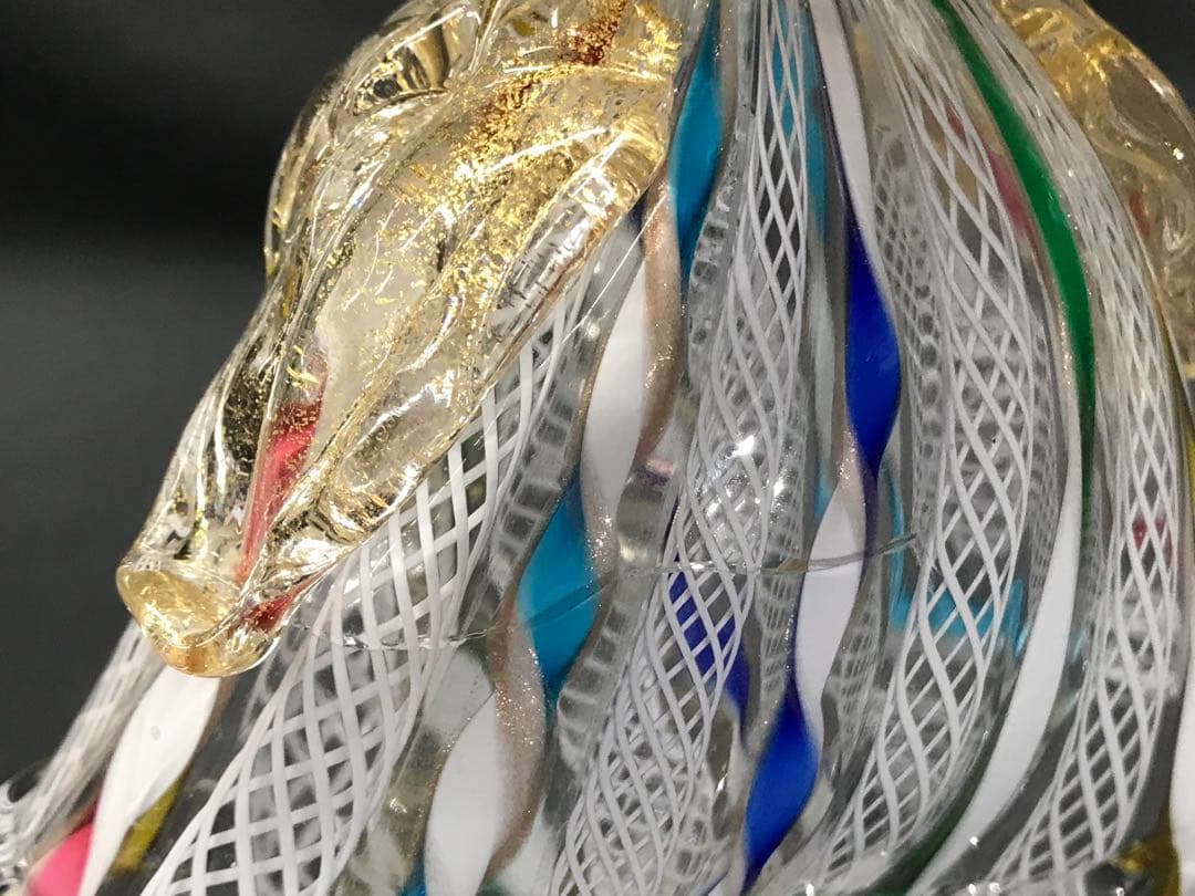 【現状品】ムラーノガラス ? ベネチアンガラス ? 置物　カサノバ　恋人