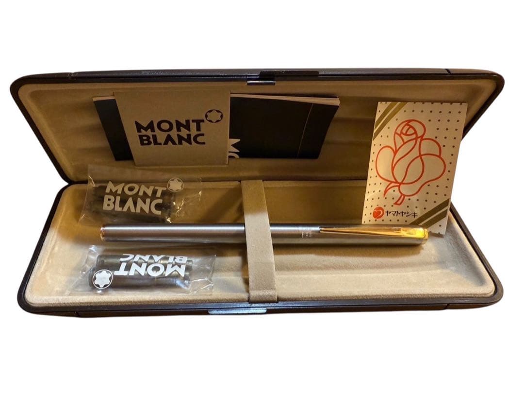 【モンブラン 万年筆 585（14K）箱・説明書・予備インク付き】