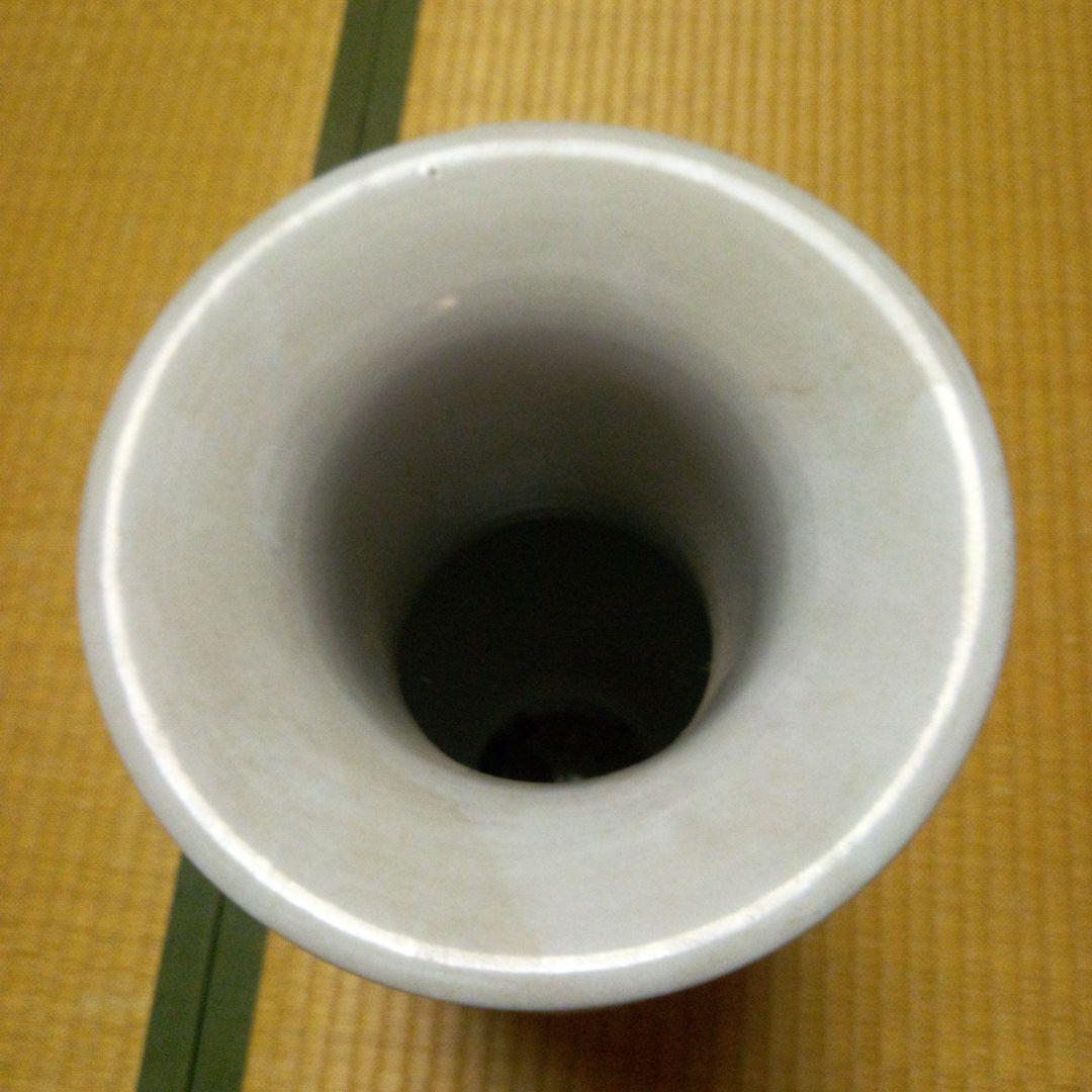 青と緑の花模様 陶器花瓶 約46cm