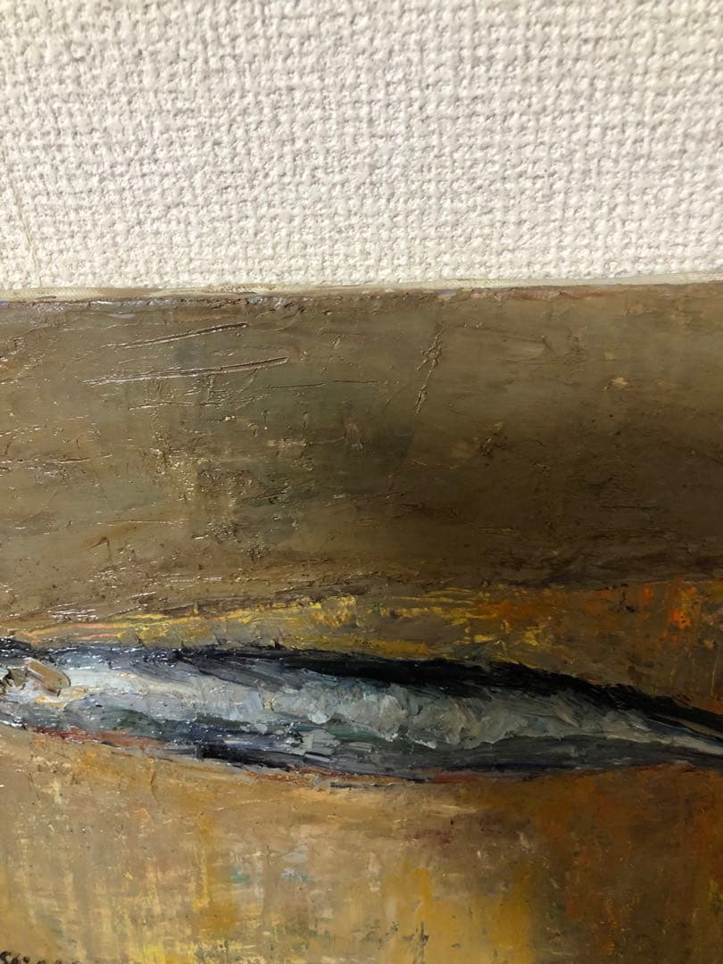 油絵（秋刀魚）さんま　Ｆ4