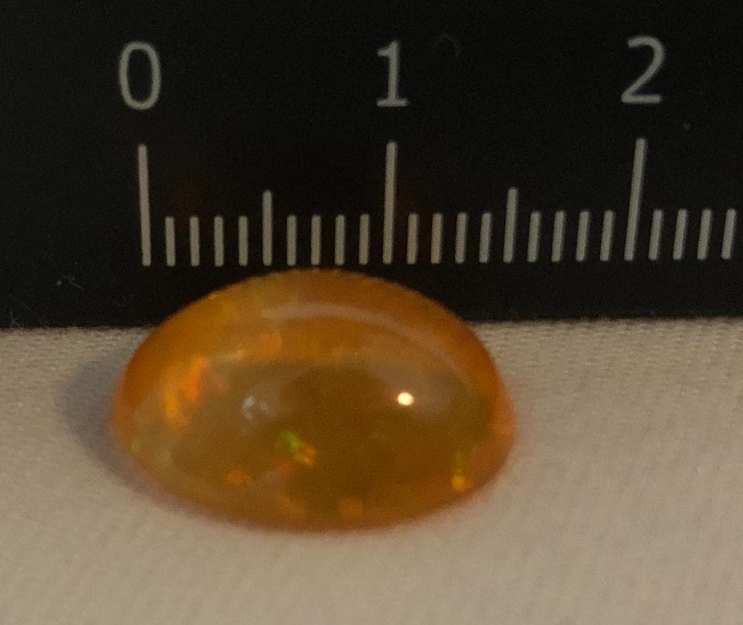 天然ファイアオパール 遊色効果有 6.602ct ソーティング付 ルース