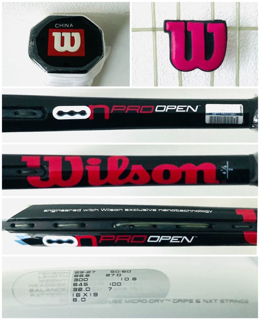 【美品】ウィルソン『Nプロオープン PROOPEN』US限定テニスラケット／G2