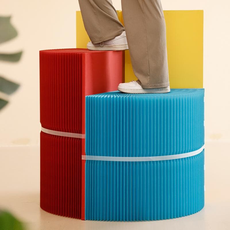 三色組み合わせ階段円柱型ディスプレイ台 直径60cm高さ78㎝ 陳列台 展示会