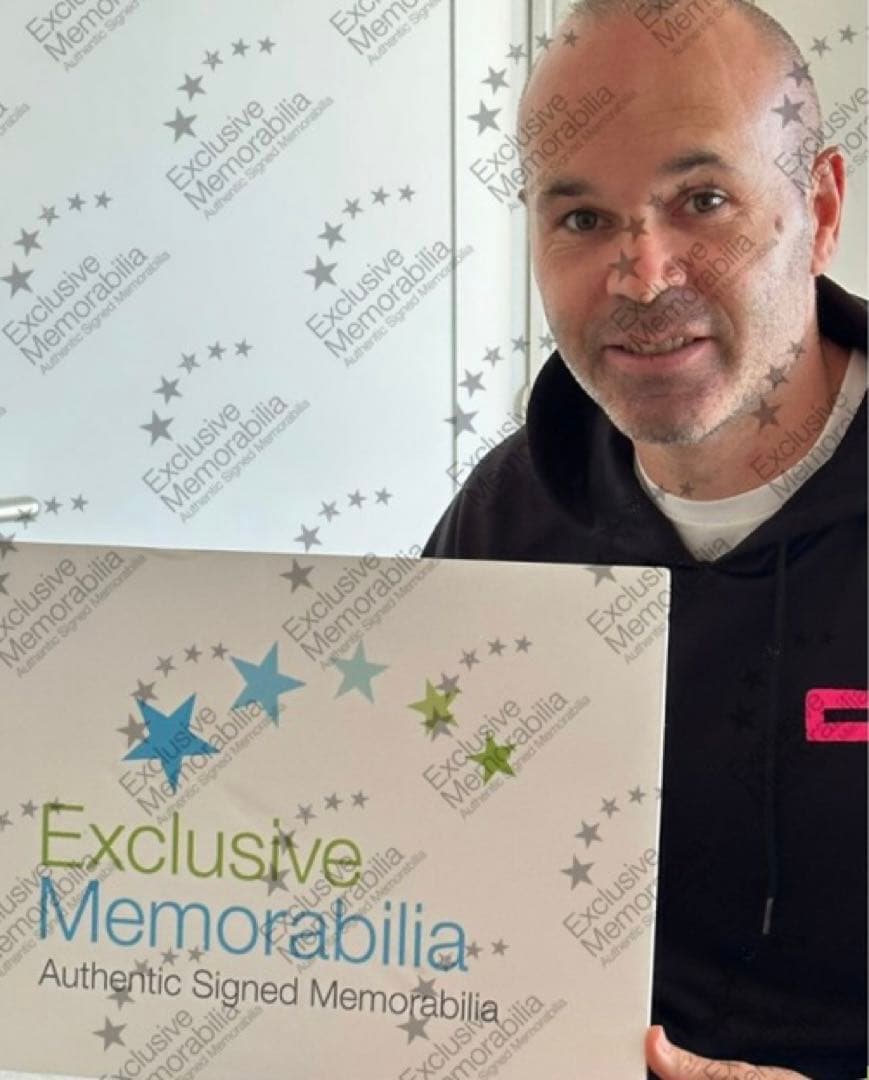 【証明書付】新品 イニエスタ直筆サイン バルセロナ A3サイズ相当