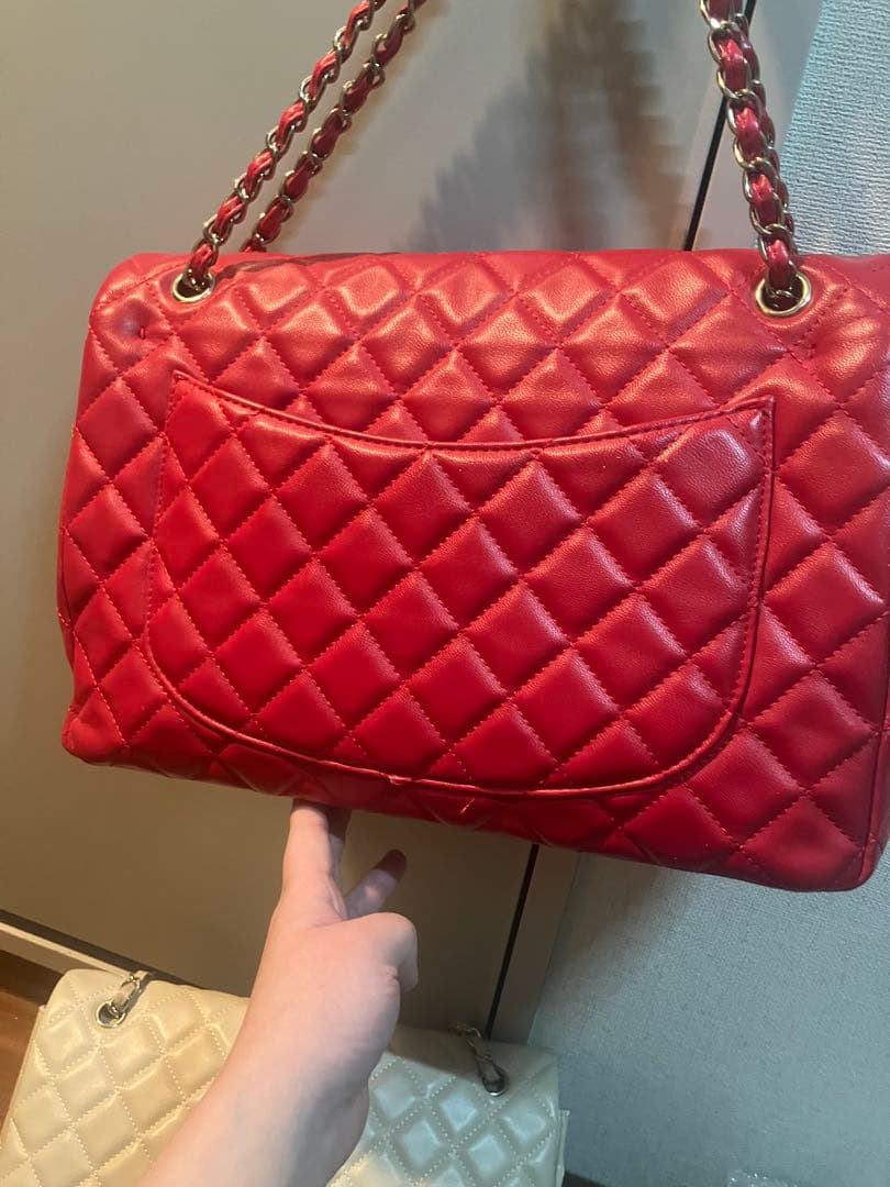 CHANEL ノベルティ レッド　ショルダーバッグ　大きい