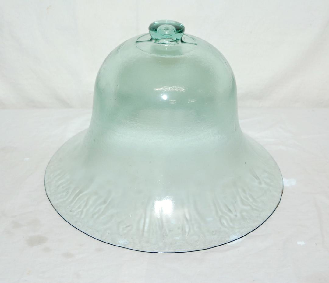 ベルジャー フレンチクローシュガラス グリーン ヴィンテージ ハンドメイド