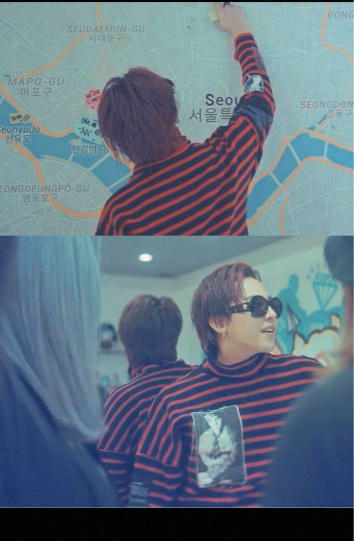 ジヨン GD G-DRAGON ジードラゴン ボーダータートルネック ジヨコス