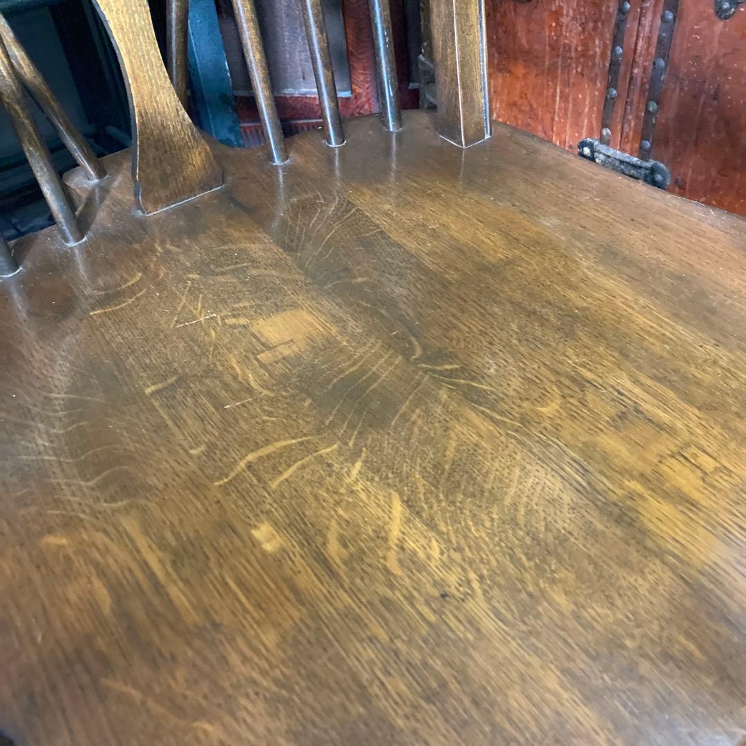 ⭐️英国木製ホイールバックアームチェア　イギリスアンティーク